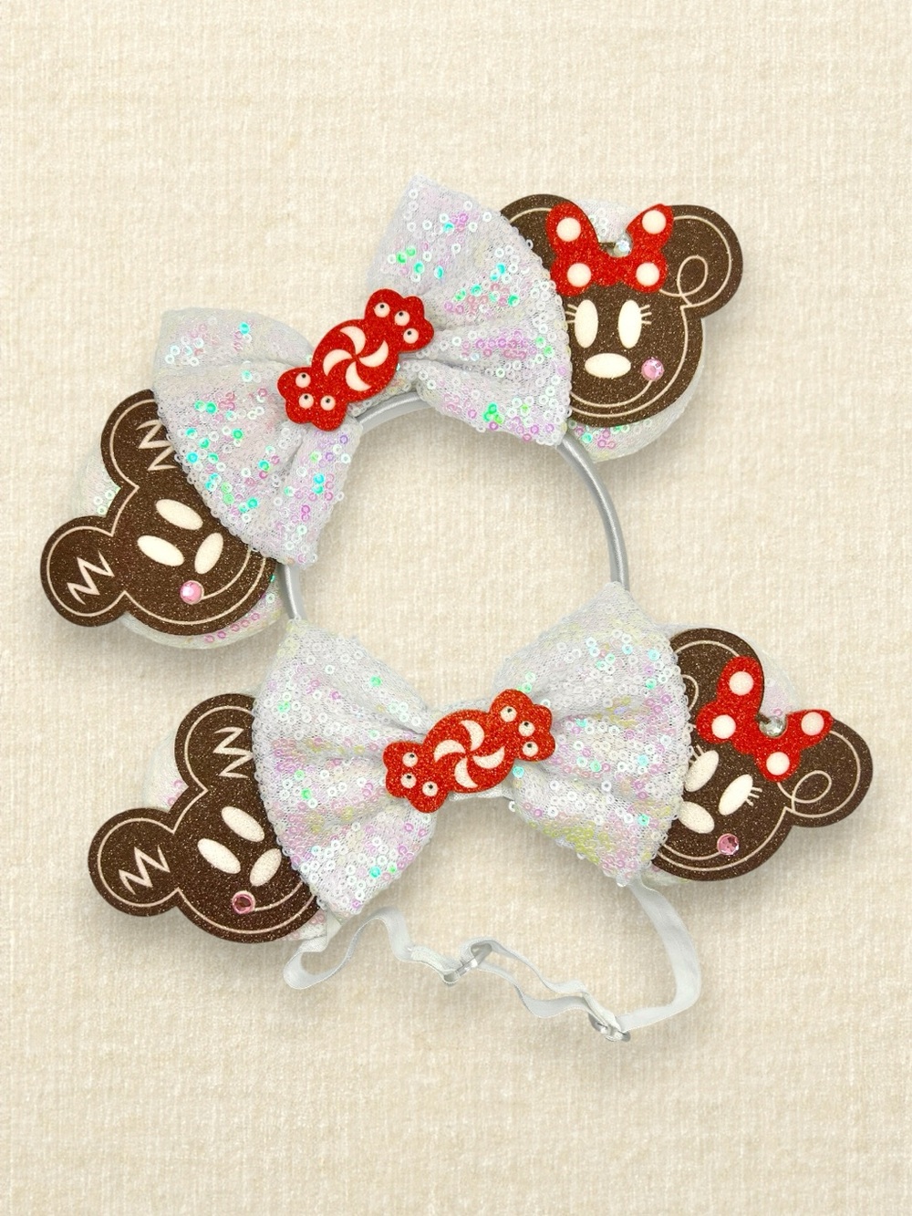 Gingerbread Cookie Mommy & Me Minnie Ears | Disney-Inspired Christmas Ears